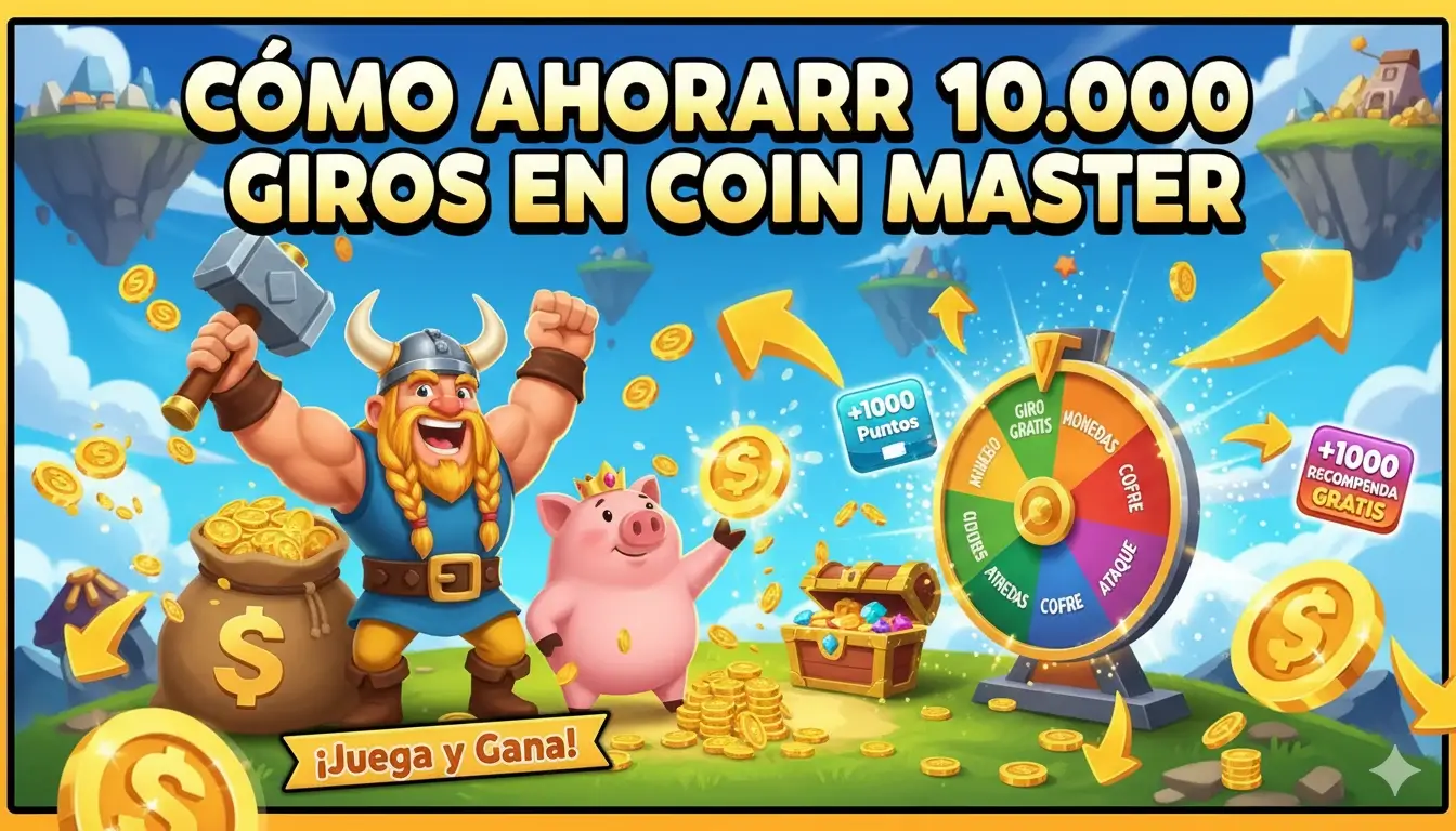 Cómo ahorrar 10.000 giros en Coin Master