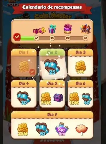 Calendario de recompensas