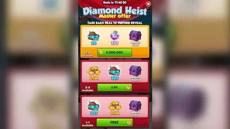 tiradas-gratis-oferta-triple-coin-master-diamond-heist