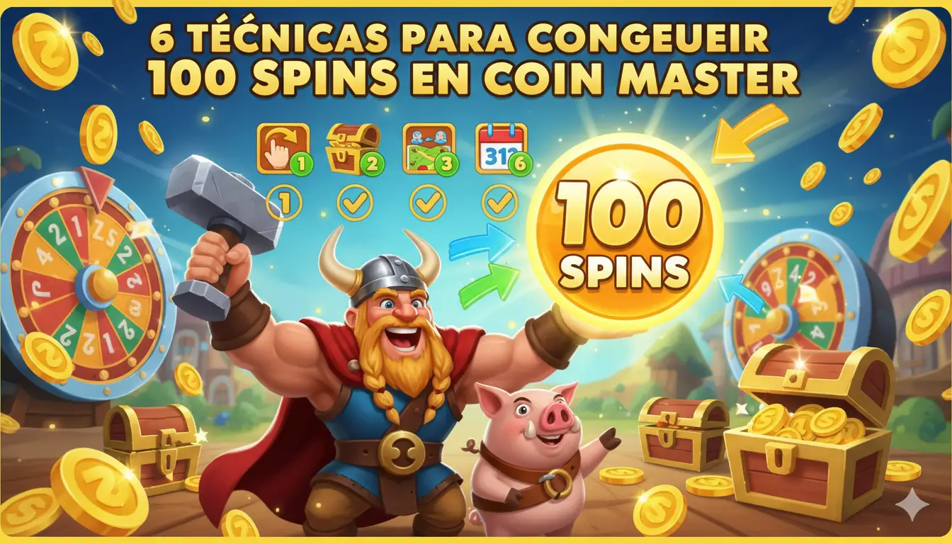 6 Técnicas para conseguir 100 Spins en Coin Master