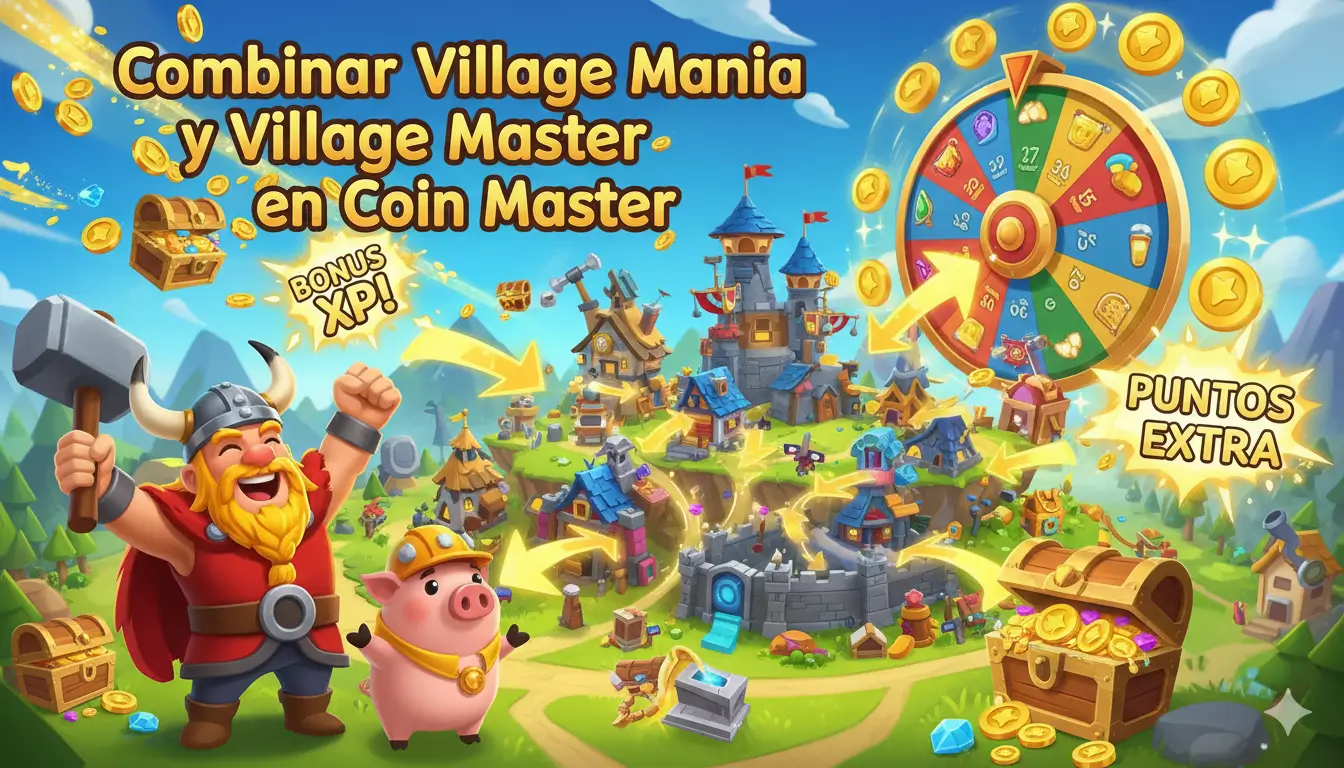 Combinar Village Mania y Village Master en Coin Master