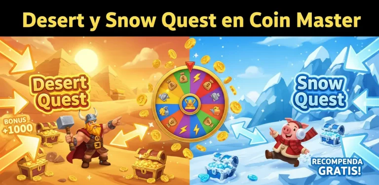 Desert y Snow Quest en Coin Master